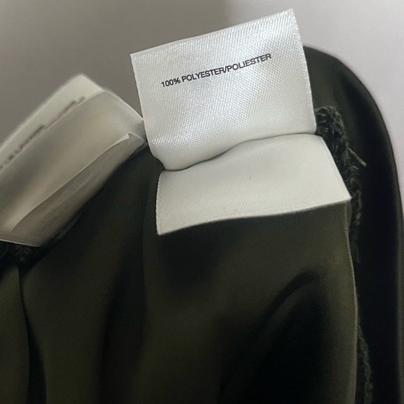 NINE WEST Olive Green Women's Satin Cargo joggers - Picture 12 of 12